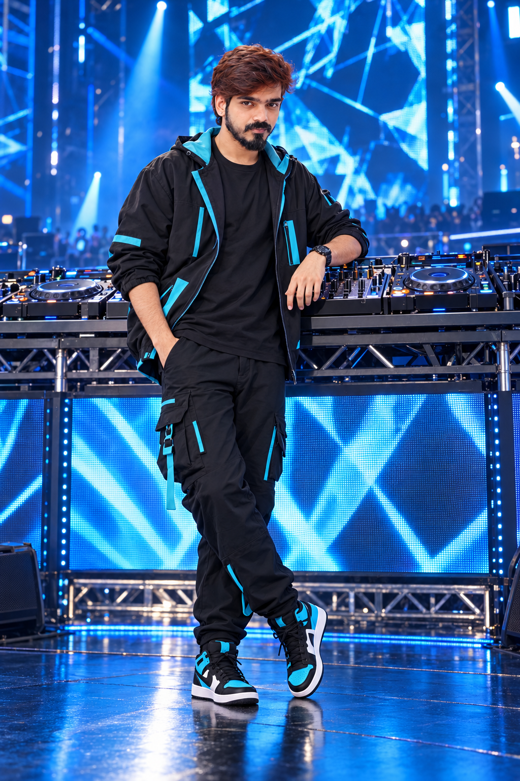 DJ VJ full body promotional portrait